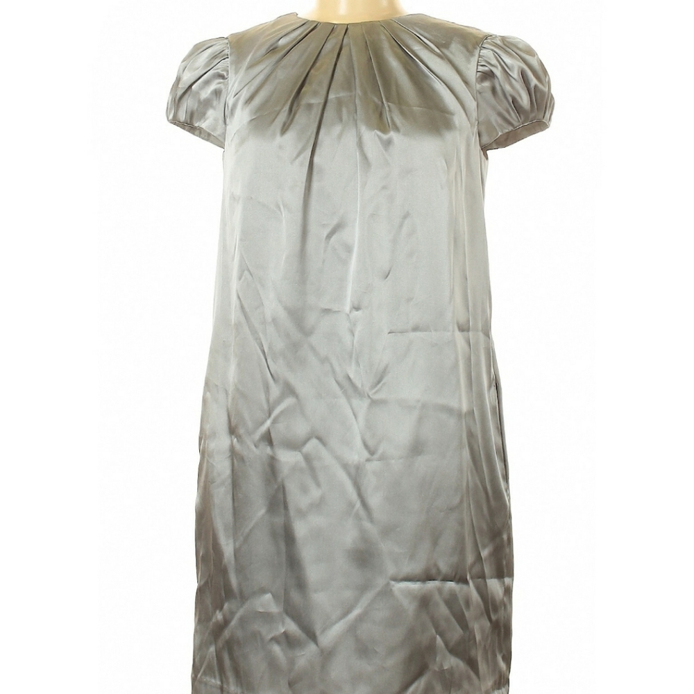 NWOT London Times Silver Puffed Sleeves Dress